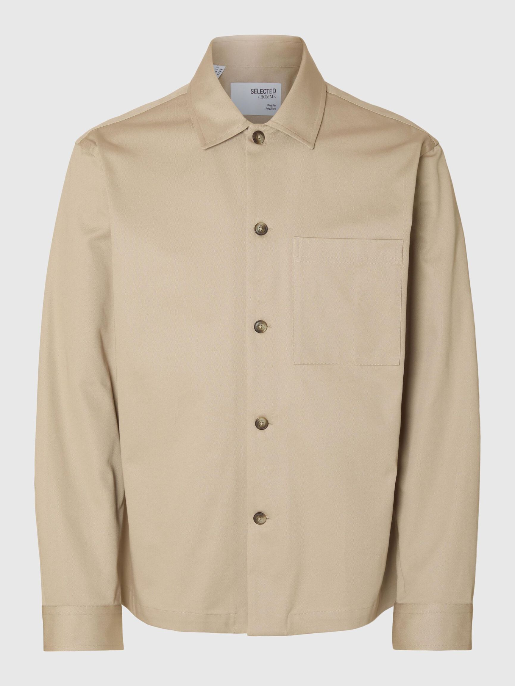 NORMAL PASSFORM BOMULL ÖVERSKJORTA, Pure Cashmere, highres
