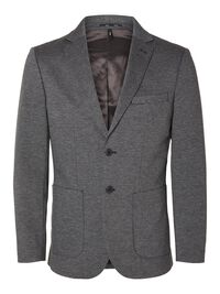 JERSEY BLAZER, Medium Grey Melange, highres