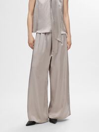 EXTRA LARGE PANTALON EN SATIN, Dove, highres