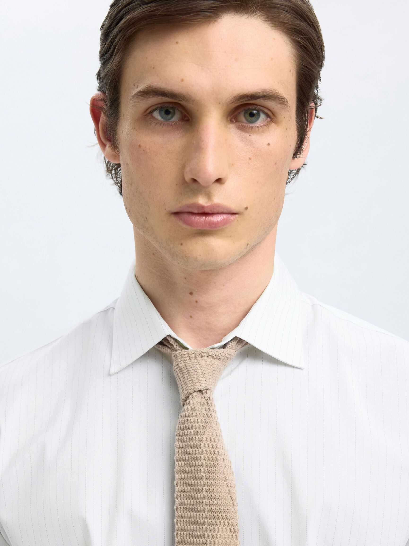STRETCH SLIM FIT SHIRT, Bright White, highres