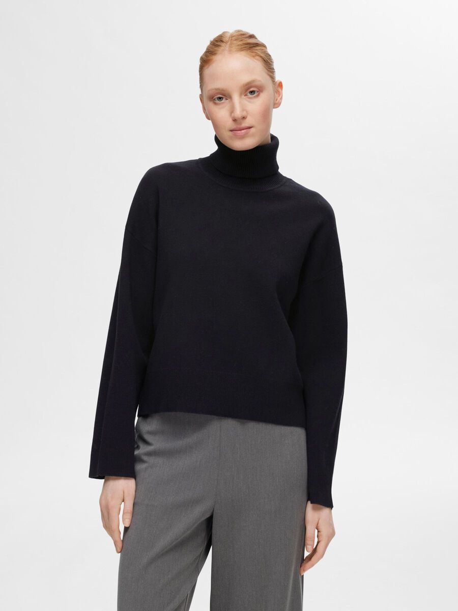 Selected VISKOSEMIX STRICKPULLOVER, Black, highres - 16094353_Black_003.jpg