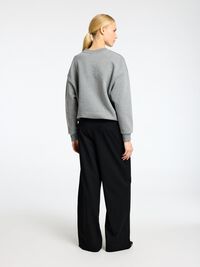 LANGE MOUWEN SWEATSHIRT, Medium Grey Melange, highres