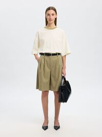 COTTON OVERSIZED T-SHIRT, Egret, highres