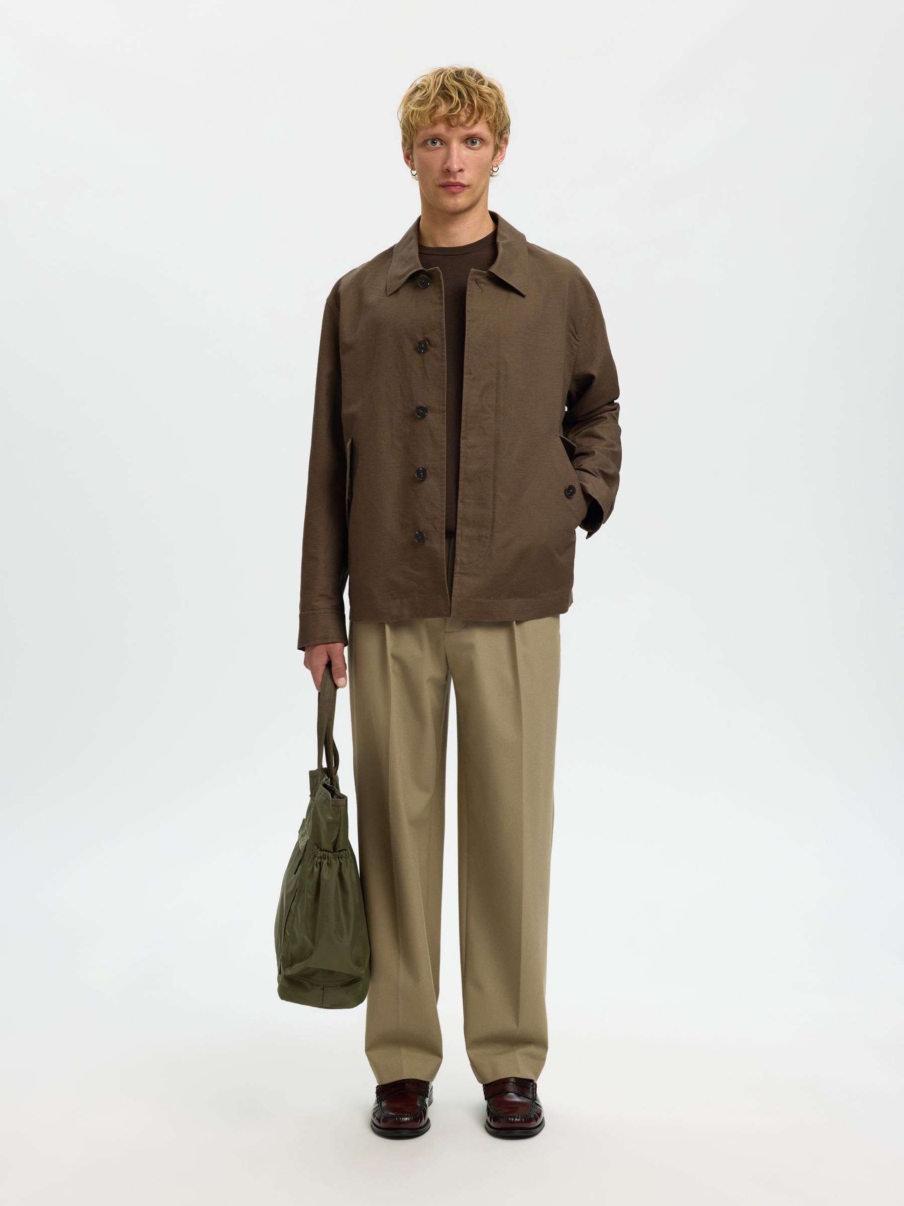 LEINENMIX JACKE, Chocolate Chip, highres