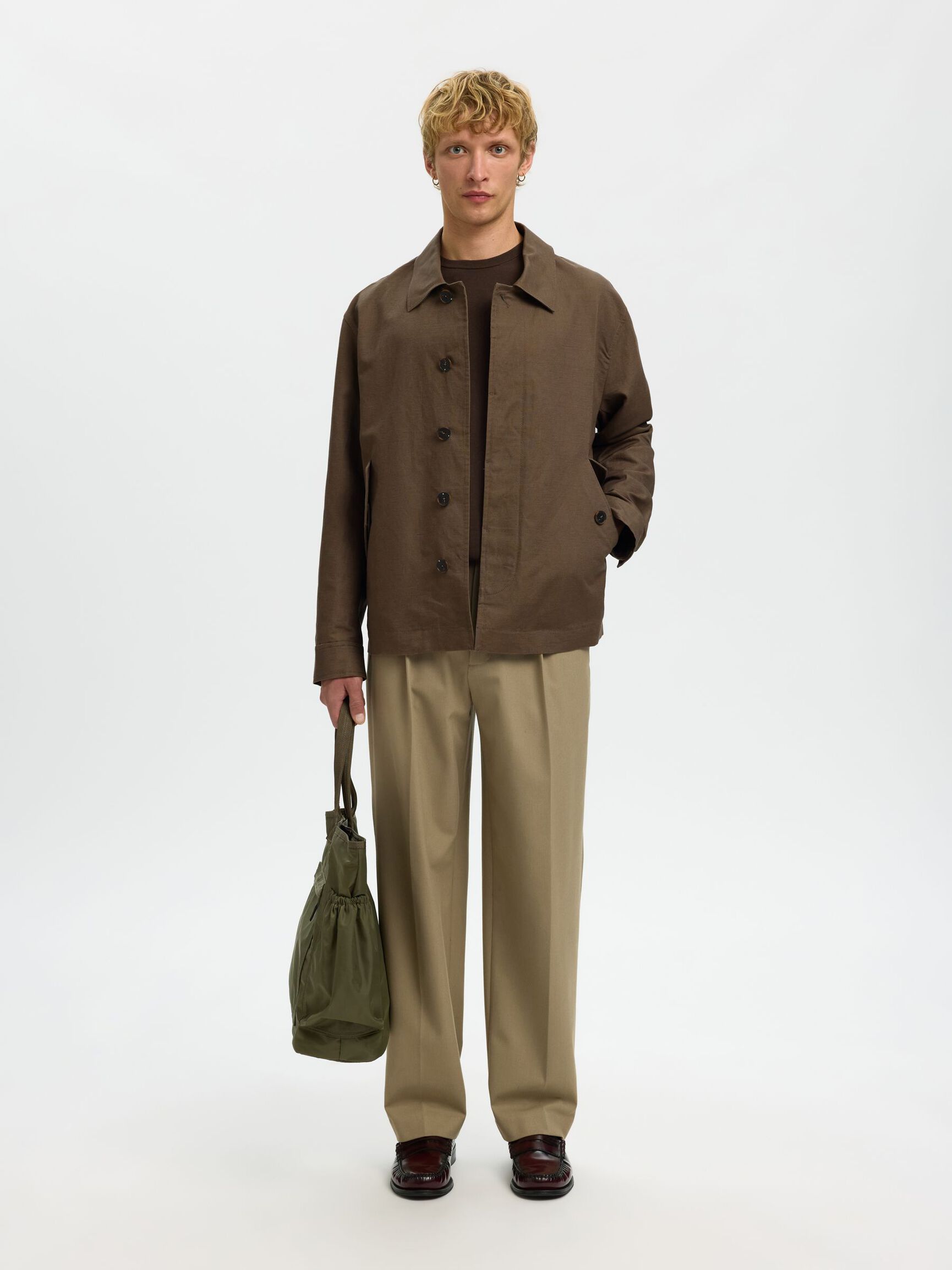 LEINENMIX JACKE, Chocolate Chip, highres