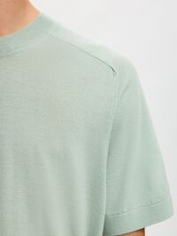 100% MERINO WOOL T-SHIRT, Aqua Gray, highres