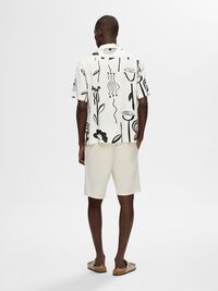PRINTED SHORT SLEEVED SHIRT, Bright White, highres