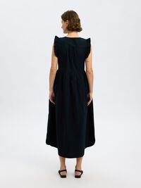 BAUMWOLL MAXIKLEID, Black, highres