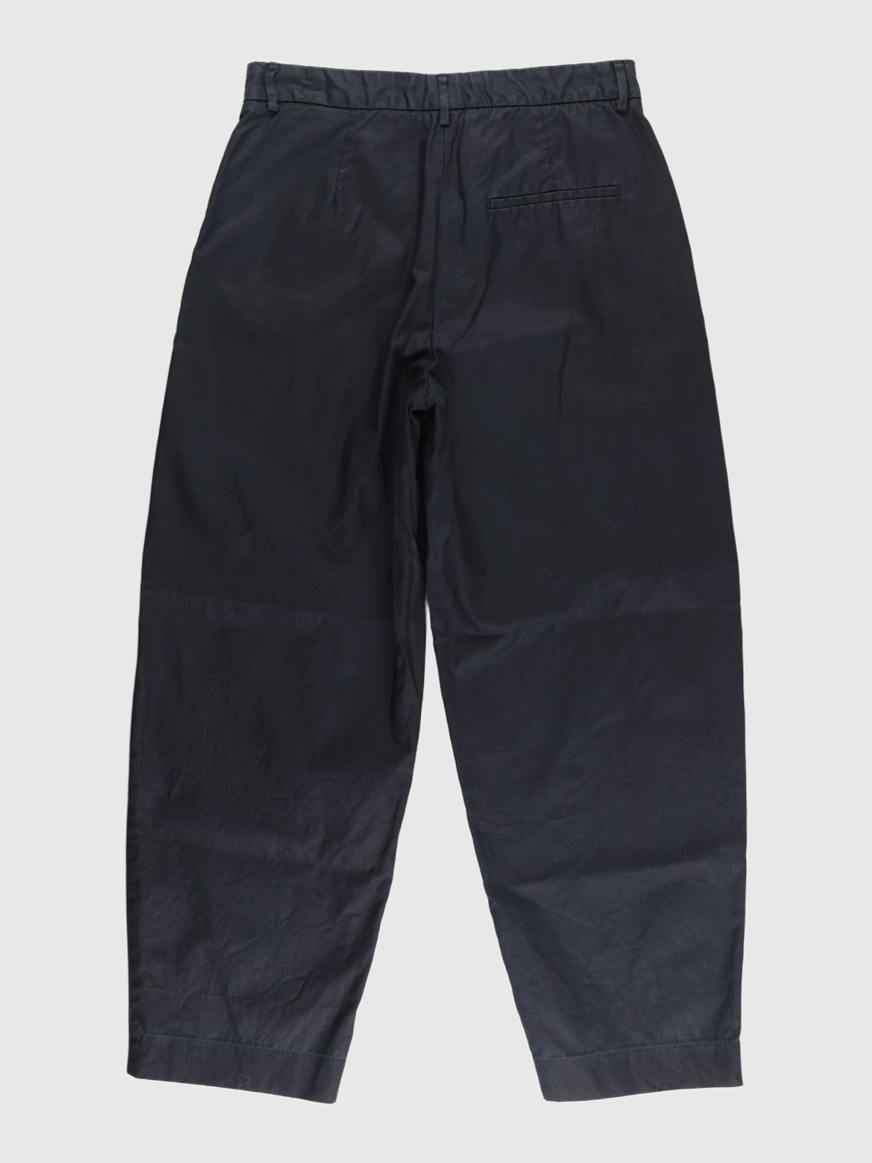 MID WAIST BUKSER MED BARREL-FIT, Black, highres
