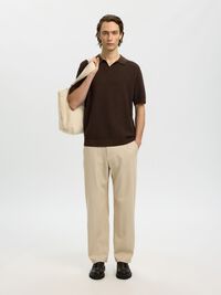 220 LOOSE FIT LINEN-BLEND TROUSERS, Incense, highres
