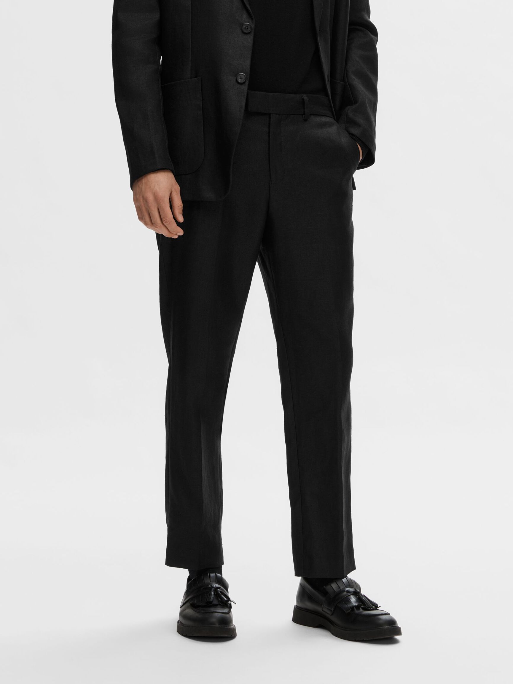 100% HEMP TROUSERS, Black, highres