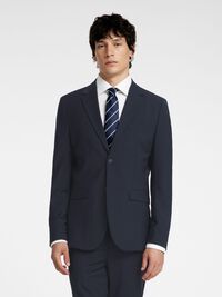 SLIM FIT WOOL BLEND BLAZER, Sky Captain, highres