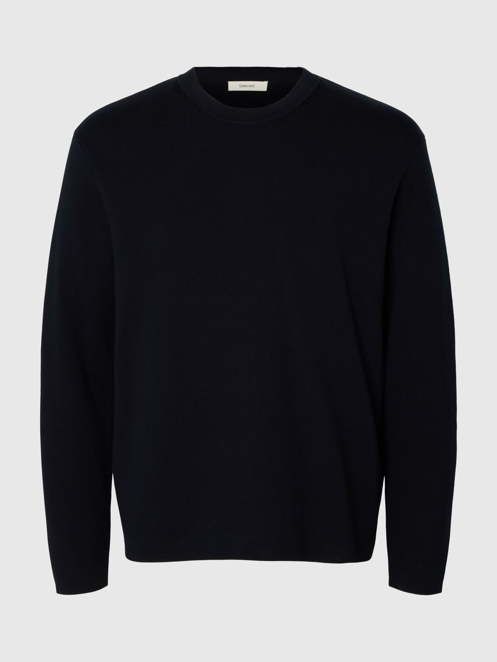 COTTON BLEND PULLOVER, Sky Captain, highres