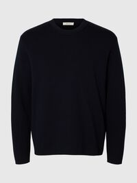 COTTON BLEND PULLOVER, Sky Captain, highres