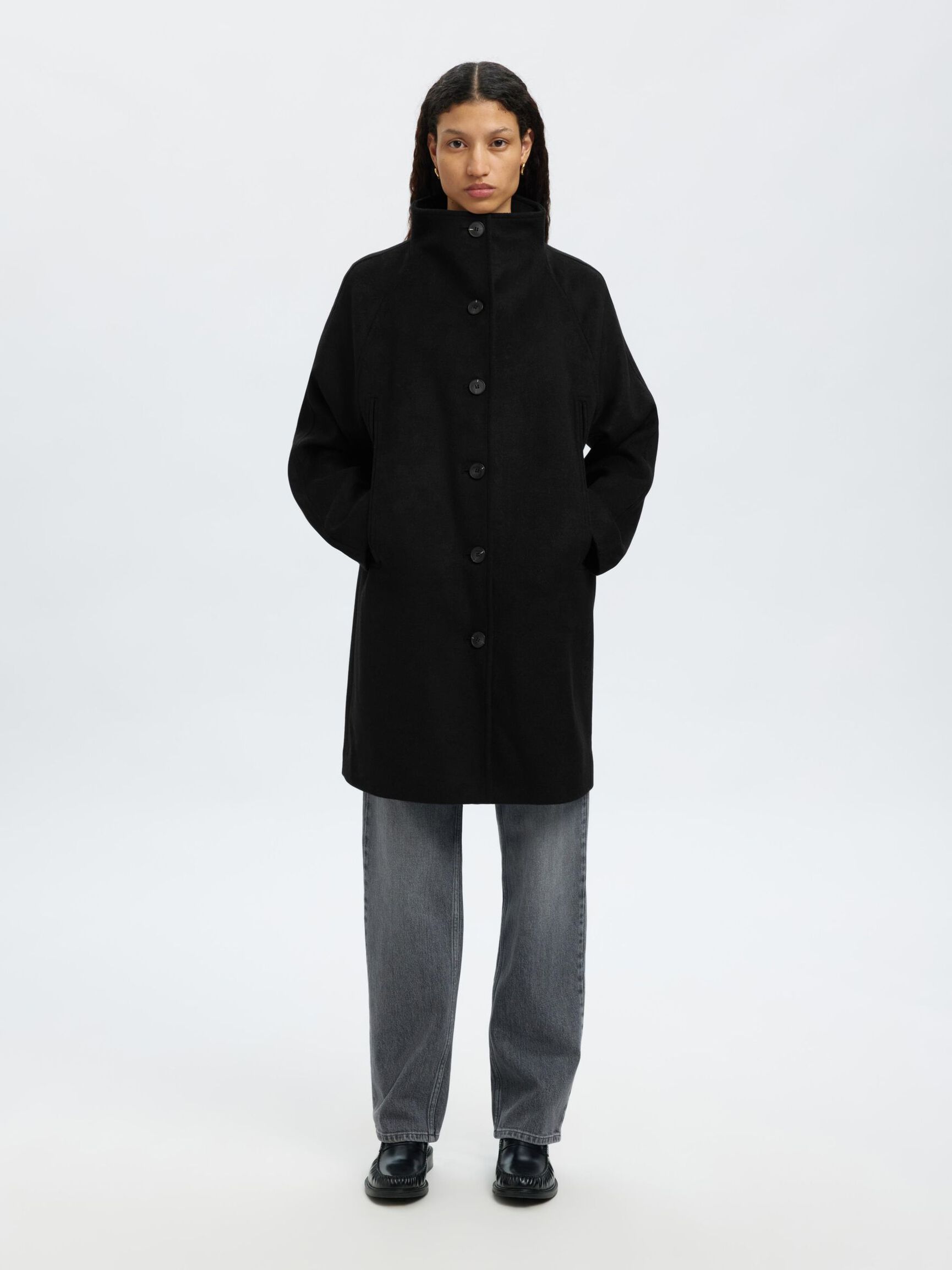 ULDBLANDING FRAKKE, Black, highres