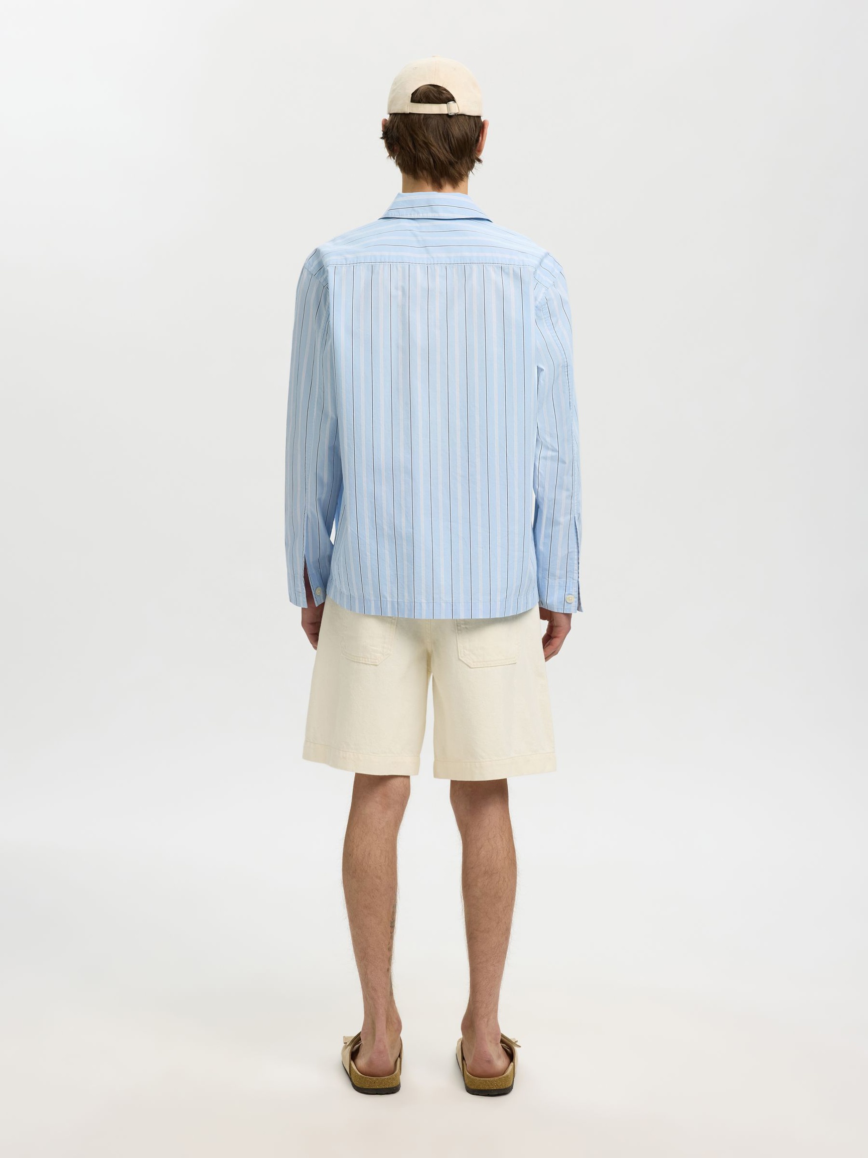 RELAXED FIT LONG SLEEVED SHIRT, Cashmere Blue, highres