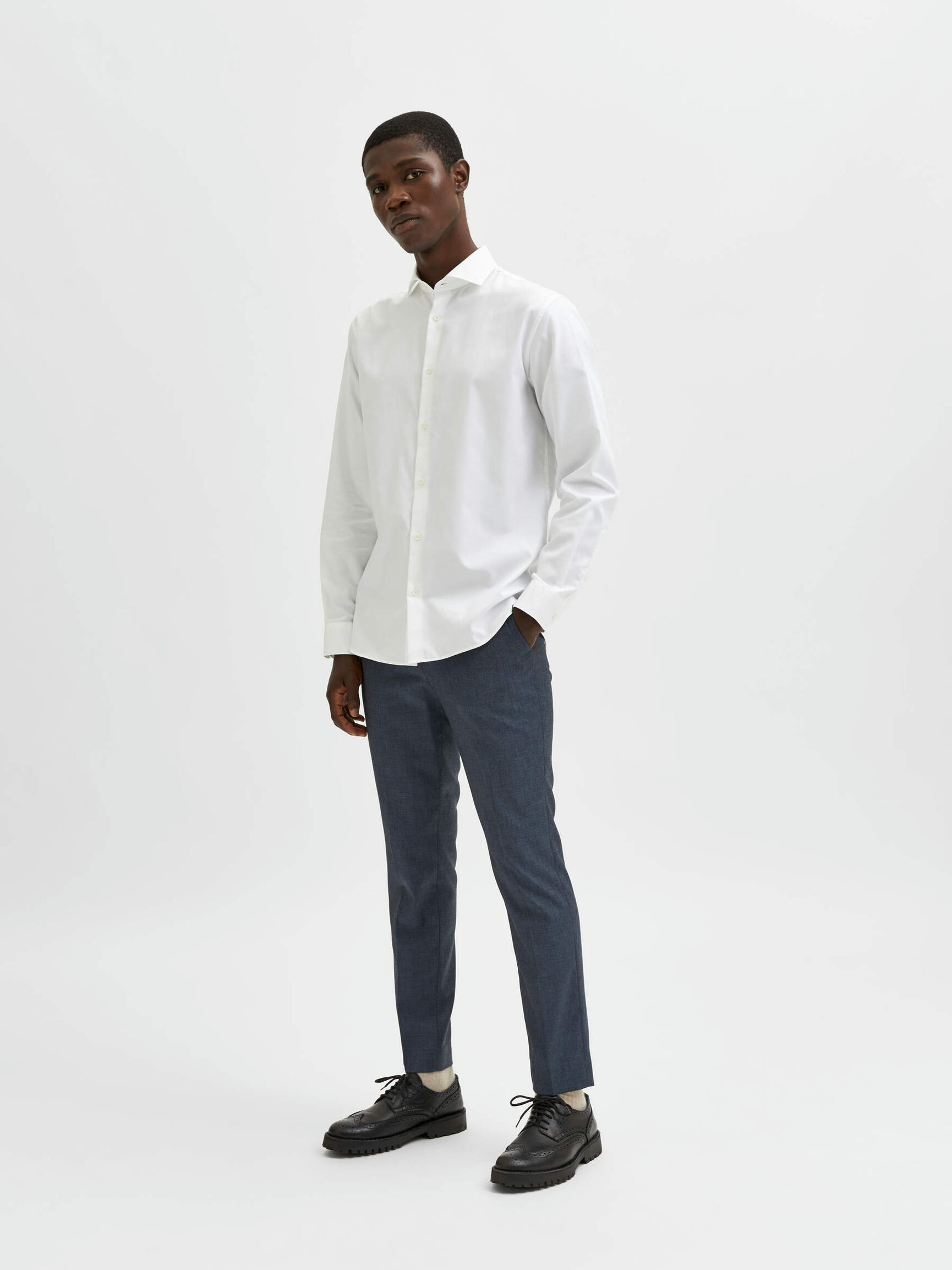 LANGE ÄRMEL HEMD, Bright White, highres