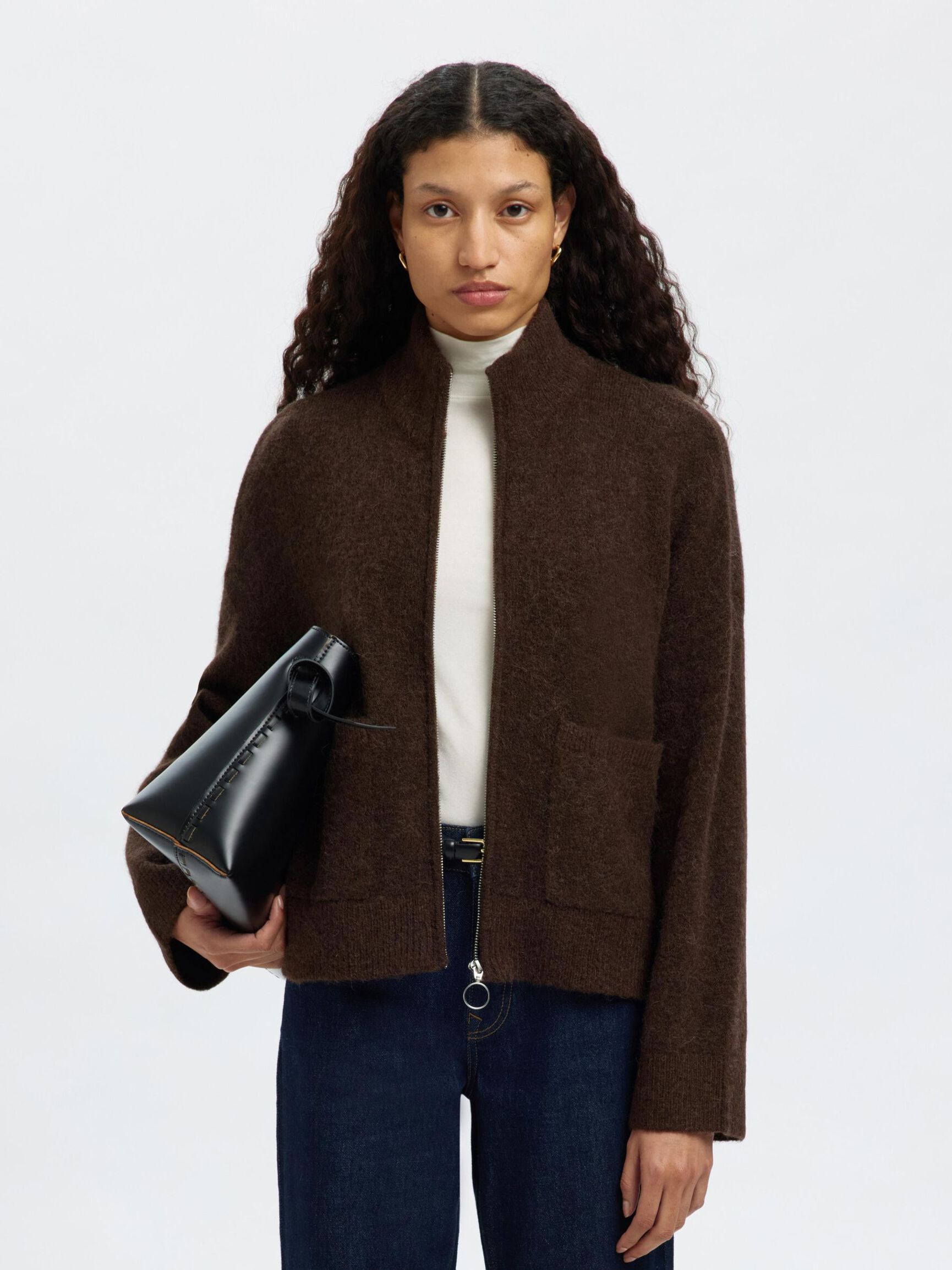 WOOL BLEND CARDIGAN, Delicioso, highres