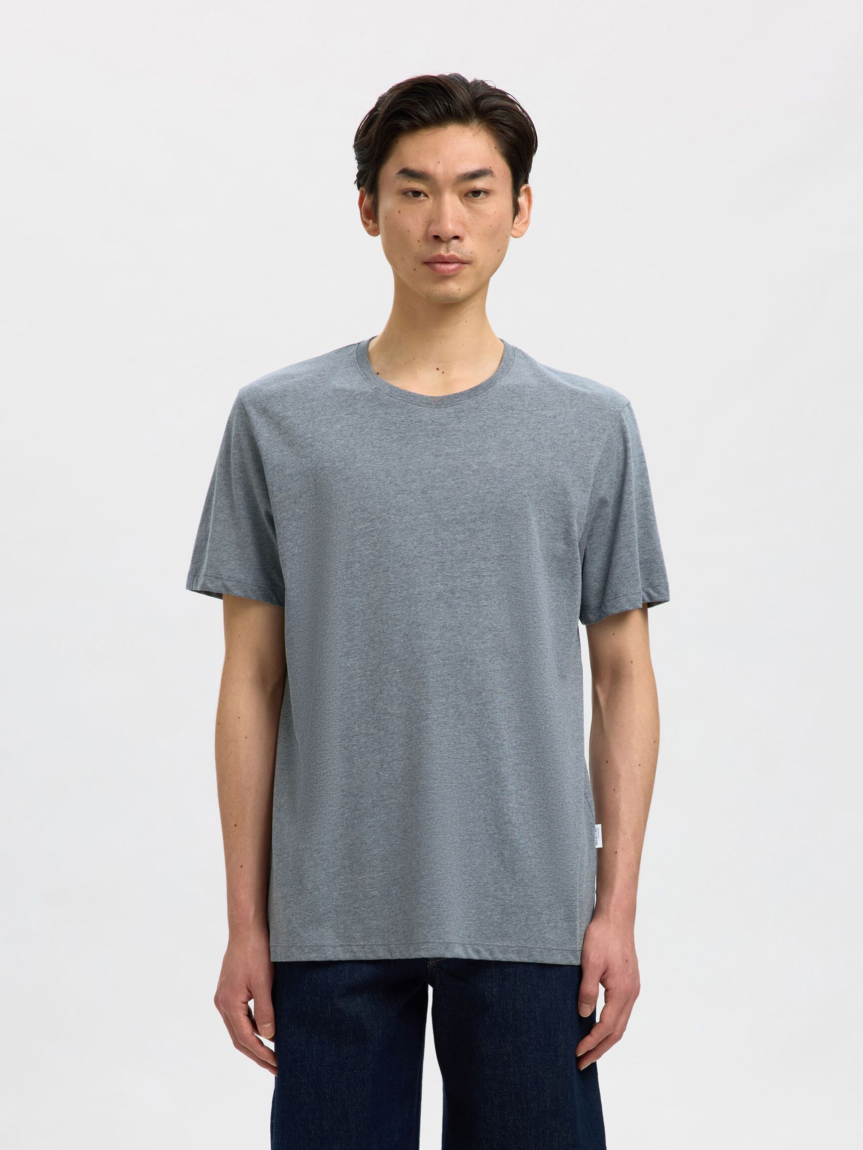 CLASSIQUE T-SHIRT, Medium Grey Melange, highres