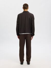 WOOL BLEND BLAZER, Chocolate Torte, highres