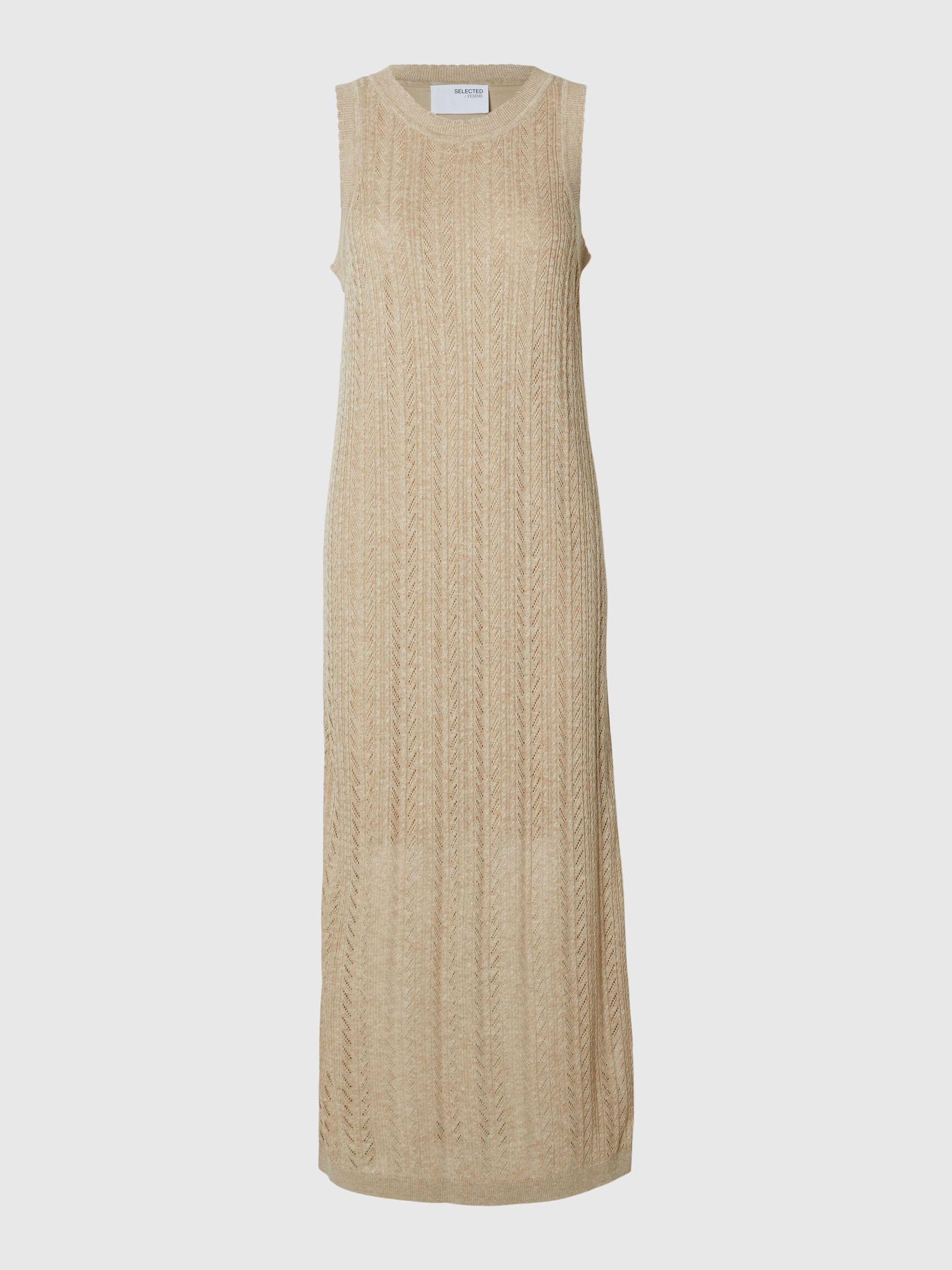 KNITTED MAXI DRESS, Humus, highres