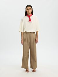 BOXY FIT CREWNECK T-SHIRT, Egret, highres