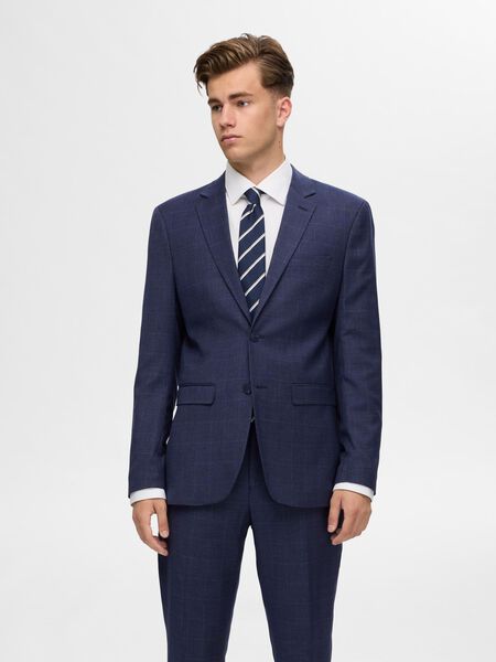 Selected COUPE SLIM À CARREAUX BLAZER, Dark Blue, highres - 16094327_DarkBlue_1115780_003.jpg
