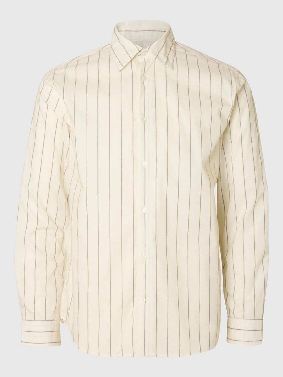 Selected COUPE CLASSIQUE CHEMISE, Egret, highres - 16096880_Egret_1165630_001.jpg