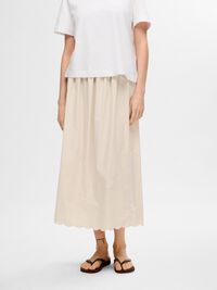 GEBORDUURD MAXI ROK, Sandshell, highres