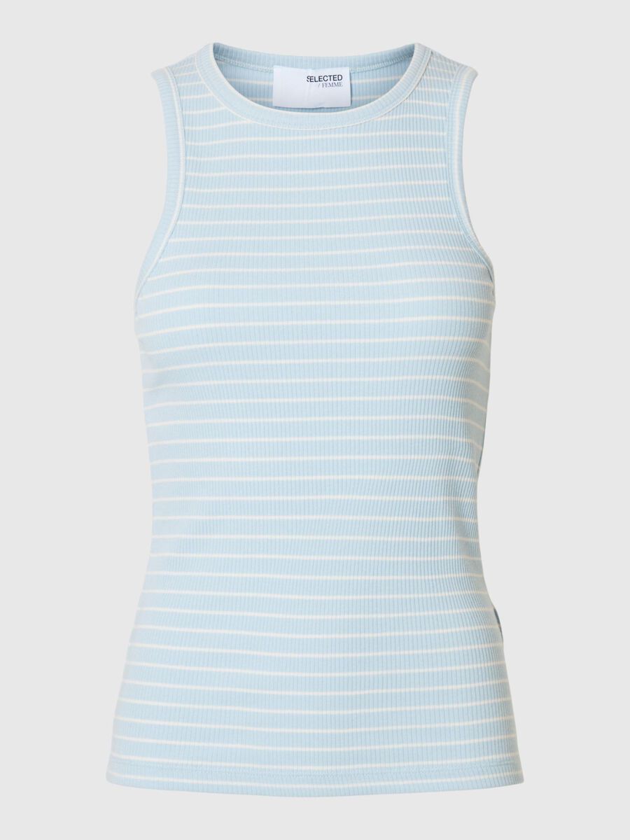 Selected STRIPED TANK TOP, Cashmere Blue, highres - 16089855_CashmereBlue_1097866_001.jpg