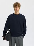 Selected 100% COTTON SWEATSHIRT, Dark Sapphire, highres - 16099829_DarkSapphire_003.jpg
