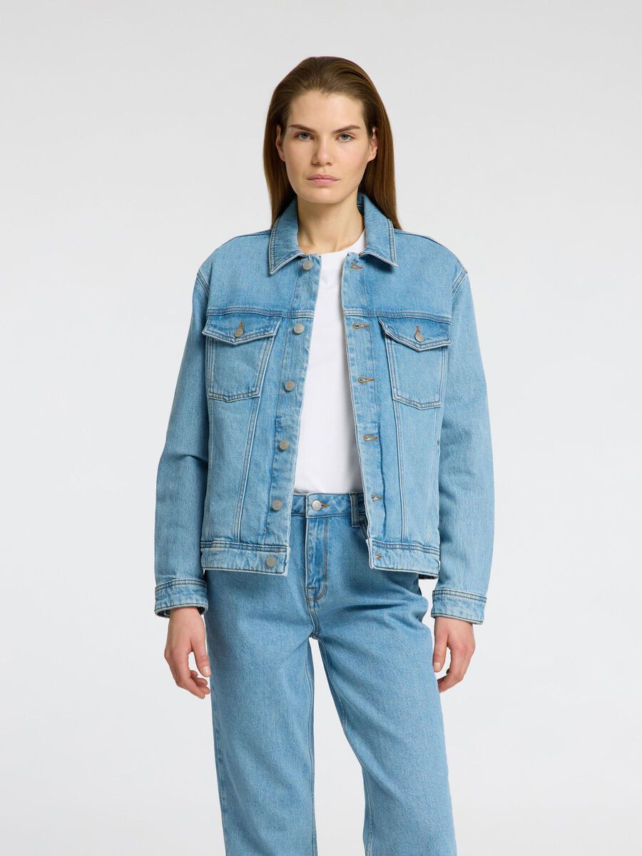 Selected TEINTE CLAIRE VESTE EN JEAN, Light Blue Denim, highres - 16096256_LightBlueDenim_003.jpg