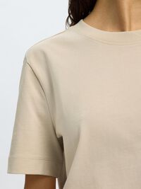 BOXY T-SHIRT, Oatmeal, highres