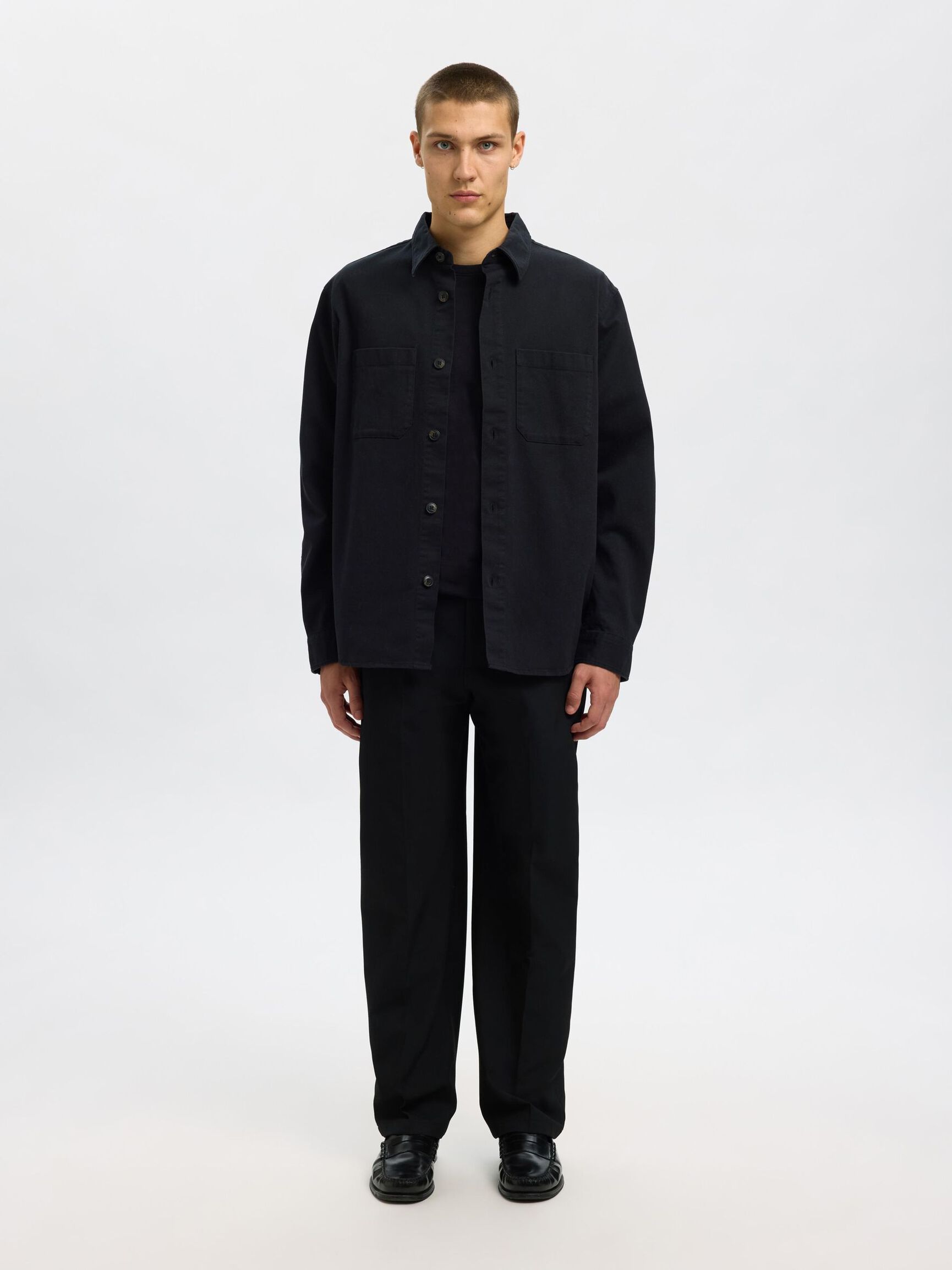 220 LOOSE-FIT TROUSERS, Black, highres