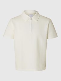 SEERSUCKER POLO SHIRT, Egret, highres