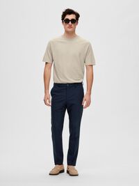 SLIM FIT WOOL BLEND SUIT TROUSERS, Navy Blazer, highres