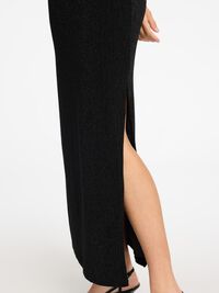 GLITZER MAXIKLEID, Black, highres