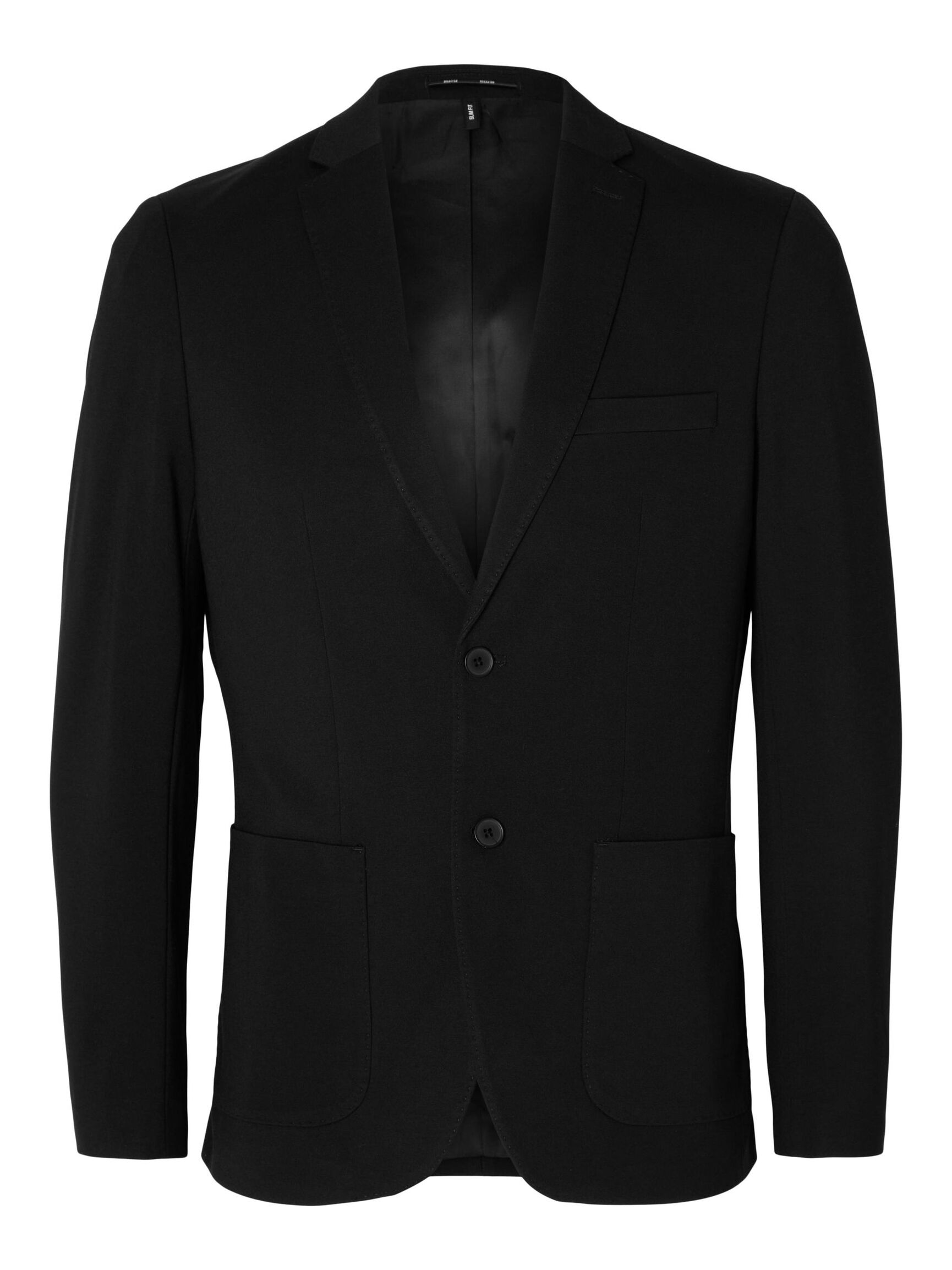 VISCOSE BLEND SLIM FIT BLAZER, Black, highres