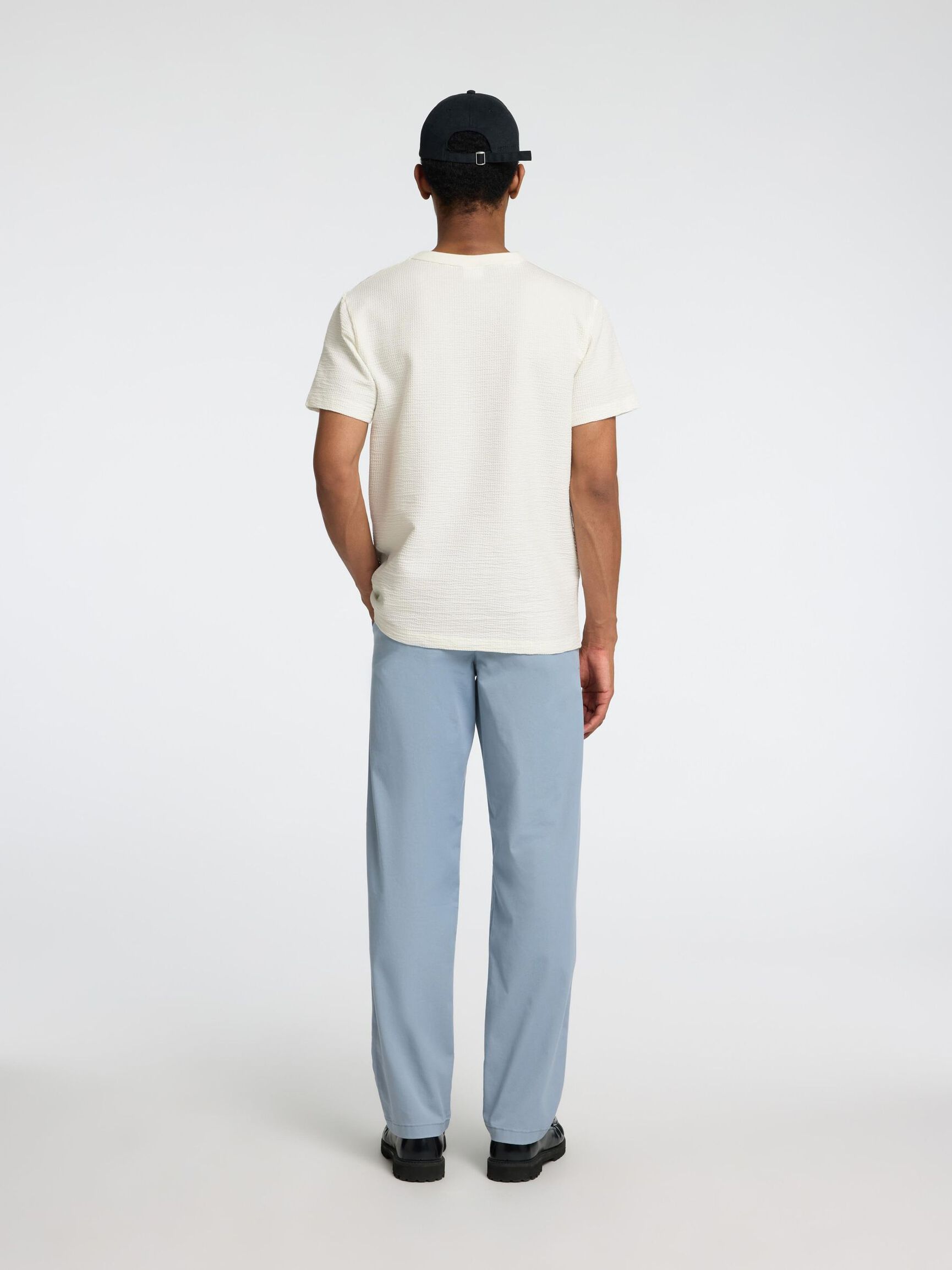 SEERSUCKER T-SHIRT, Egret, highres