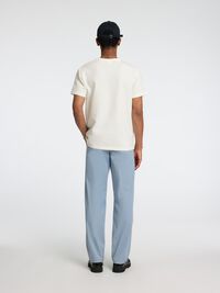 SEERSUCKER T-SHIRT, Egret, highres