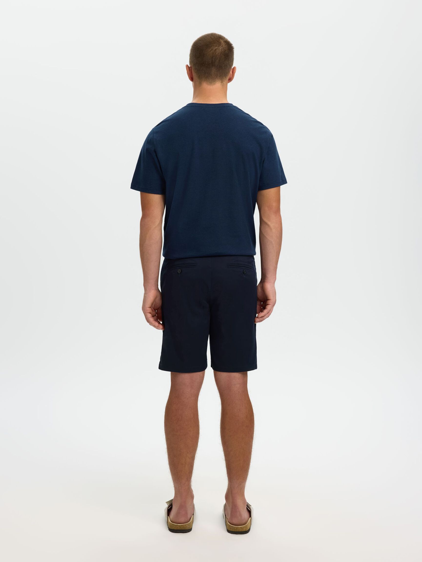 SLIM-FIT CHINO SHORTS, Dark Sapphire, highres