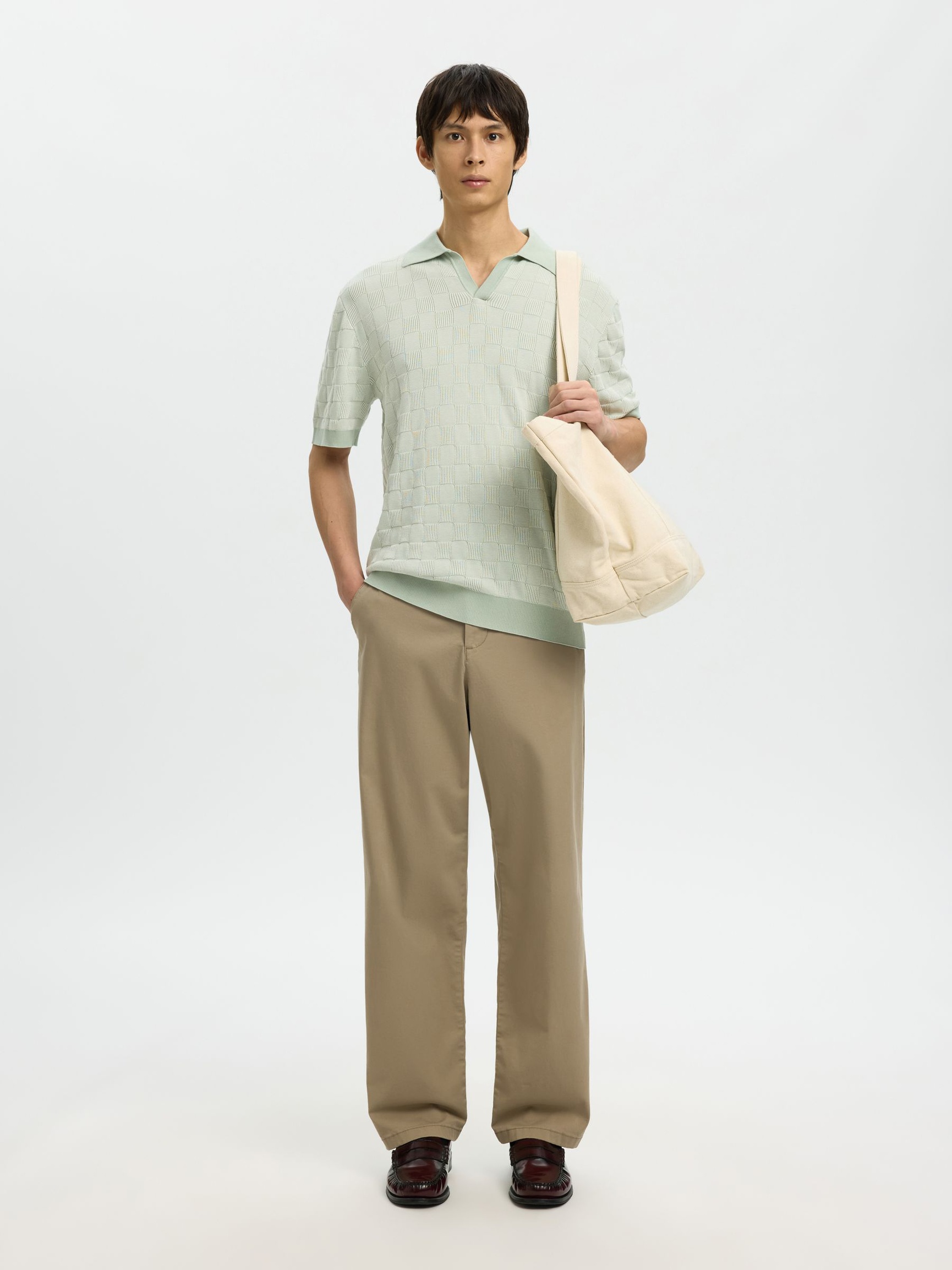 KORTE ÆRMER POLO, Aqua Gray, highres