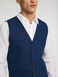 SLIM FIT  WAISTCOAT, Dark Navy, highres