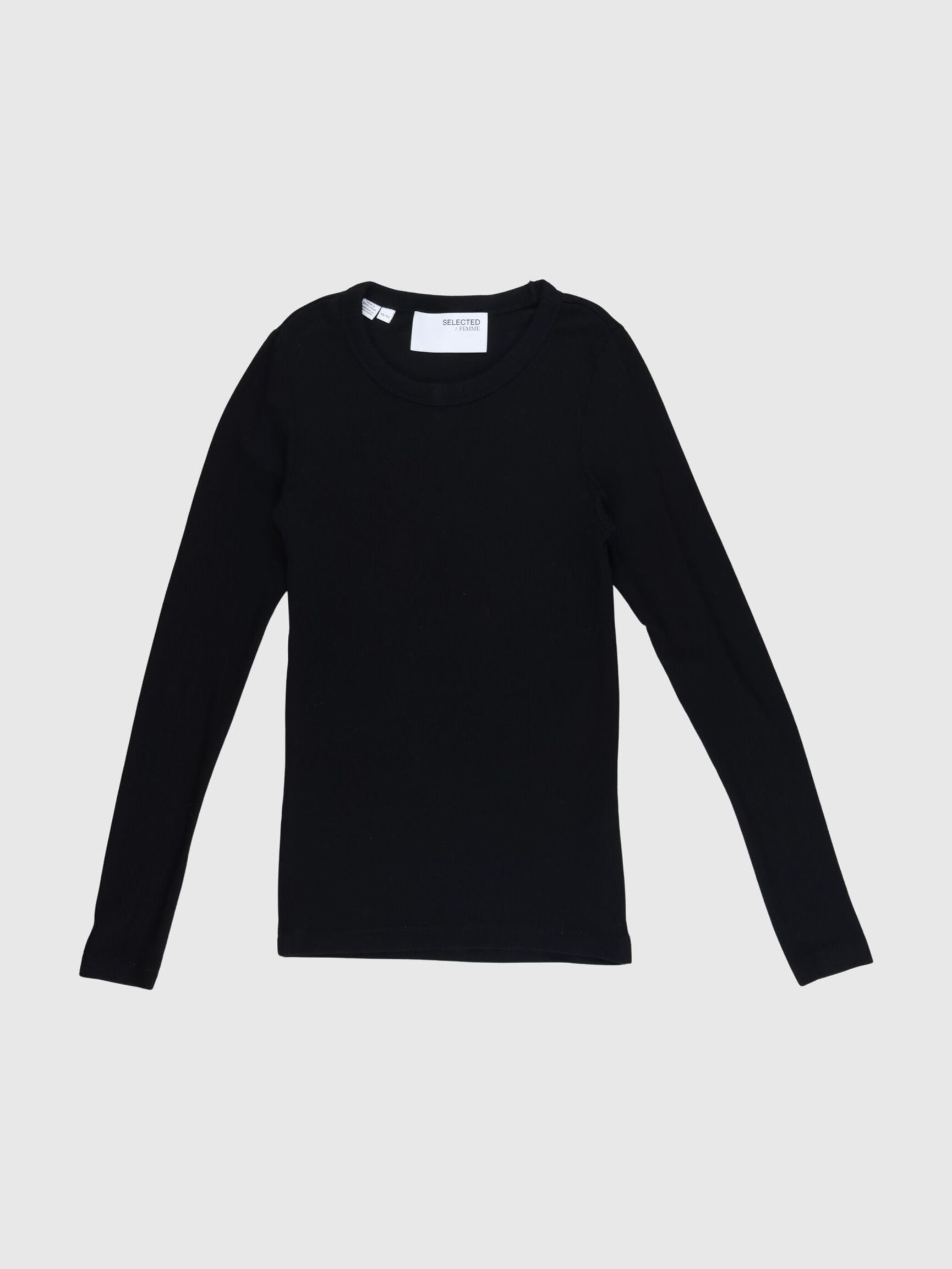 LONG-SLEEVED T-SHIRT, Black, highres
