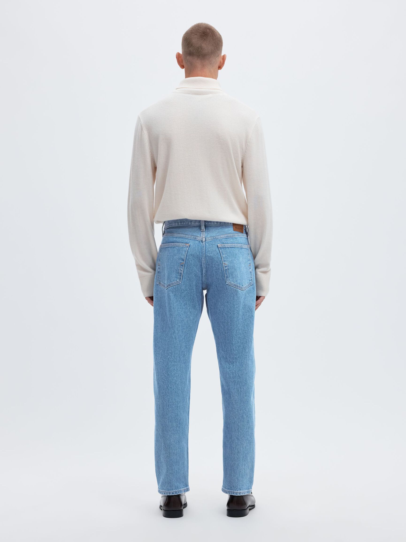 196 STRAIGHT FIT JEANS, Light Blue Denim, highres