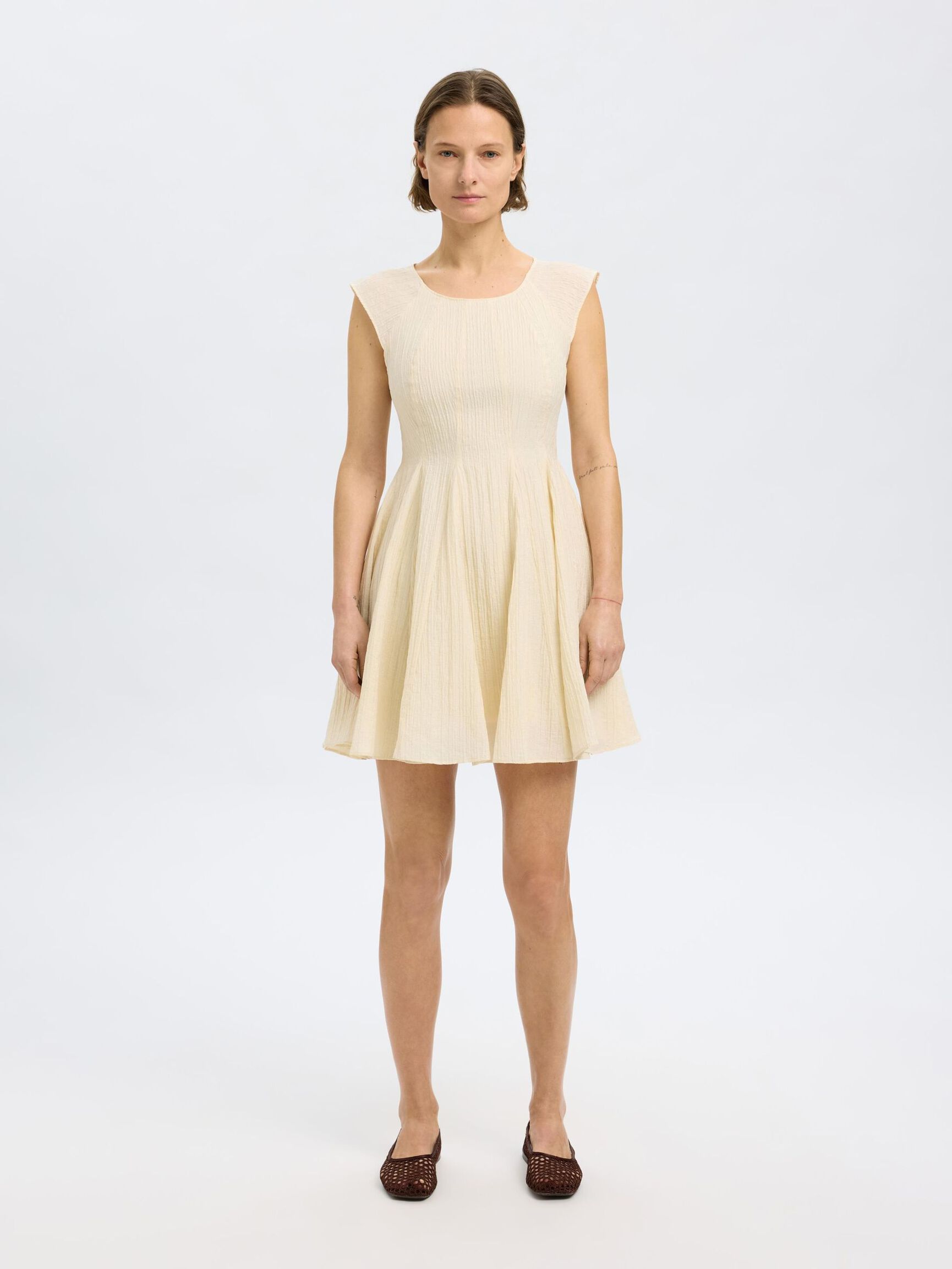 KAPMOUW MINI JURK, Birch, highres