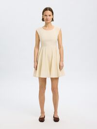 CAP SLEEVE MINI DRESS, Birch, highres