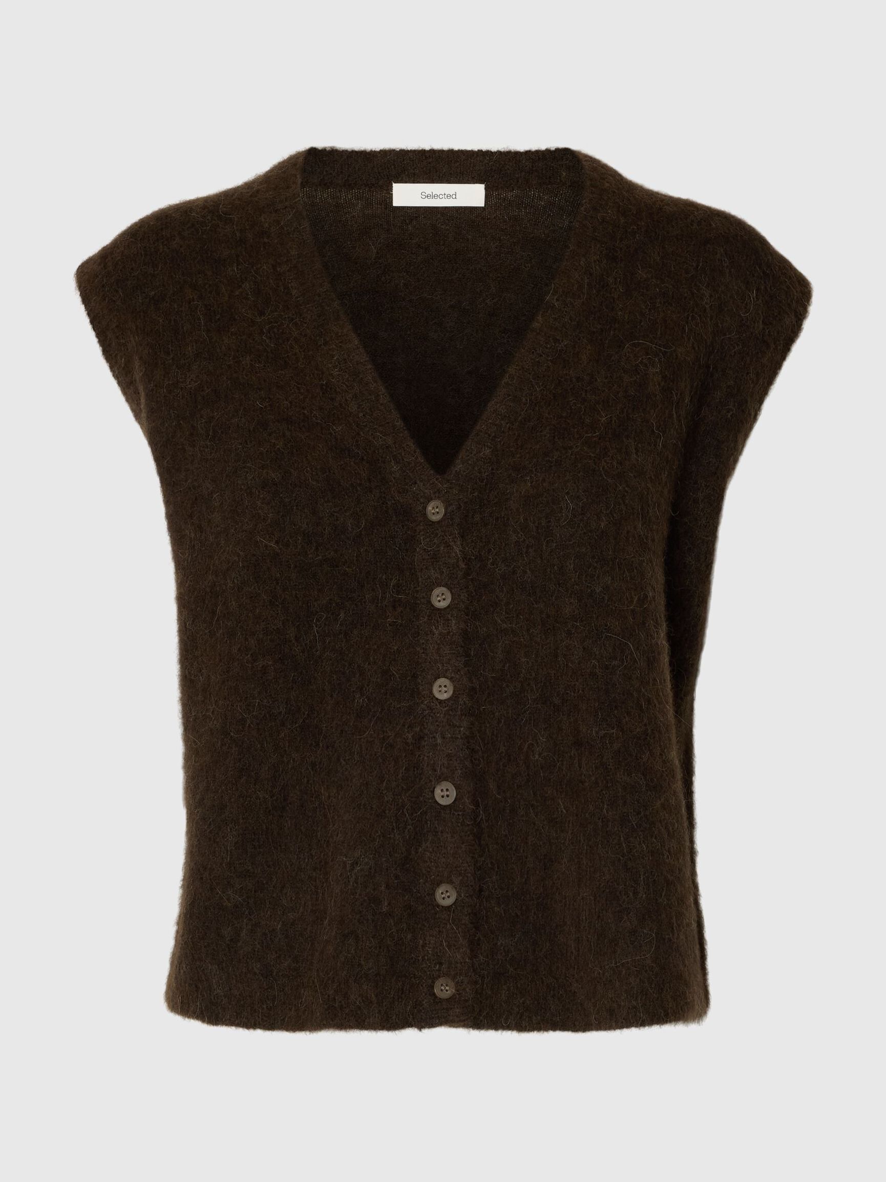 WOOL BLEND KNITTED VEST, Delicioso, highres