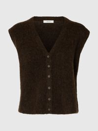WOOL BLEND KNITTED VEST, Delicioso, highres