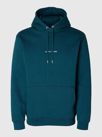 BRODERET HOODIE, Reflecting Pond, highres
